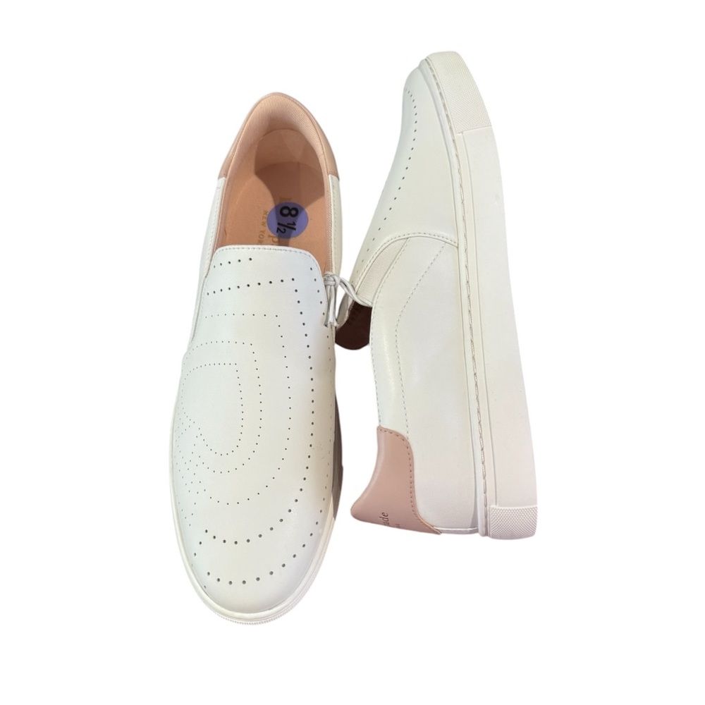 Kate Spade Slip On Sneakers White Blush 8.5